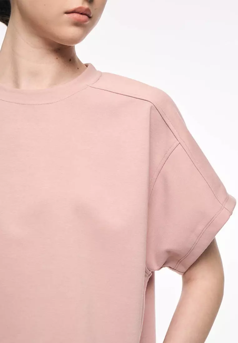 Women's Travel Shoulder Panel Crew T-shirt with Back Yoke Tab