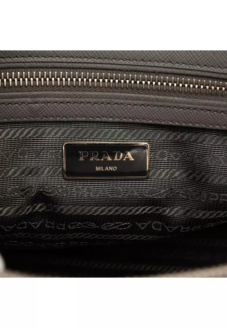 Pre-Loved Prada Medium Saffiano Lux Galleria Double Zip Satchel