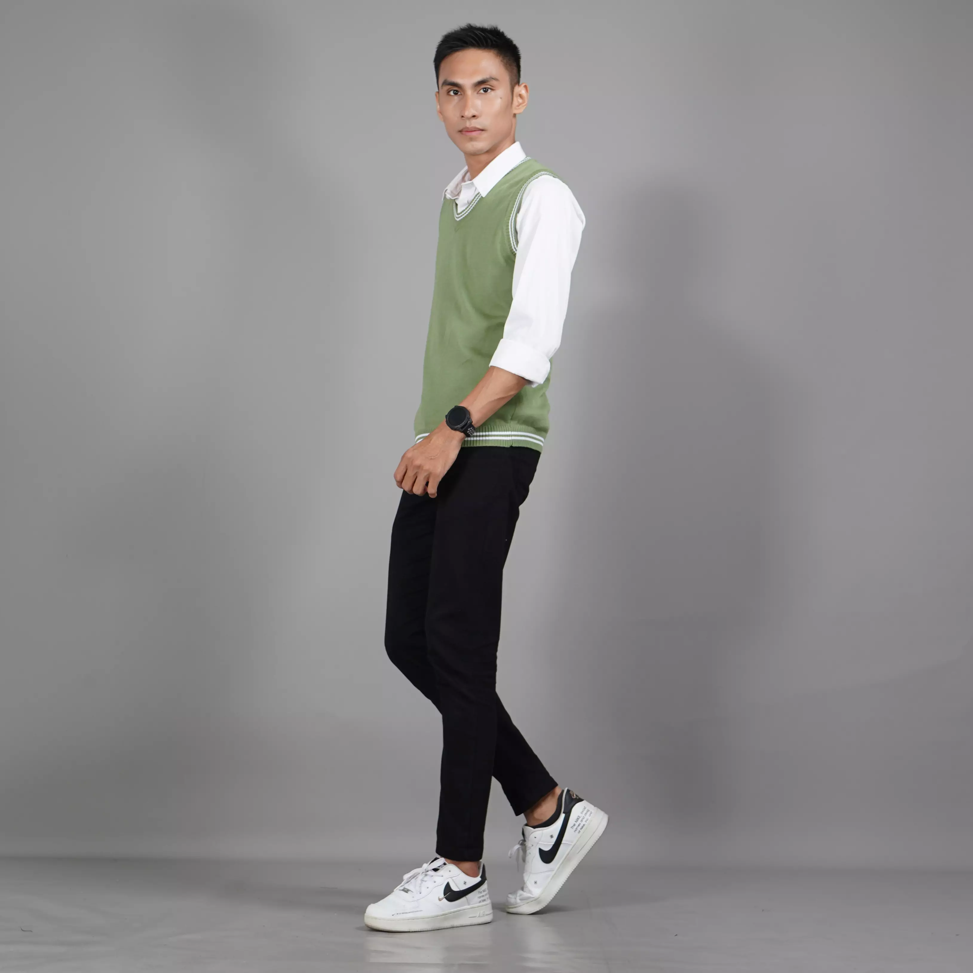 Men's Knit Outer Vest List Knit Vest Korean Style For Men - MINT