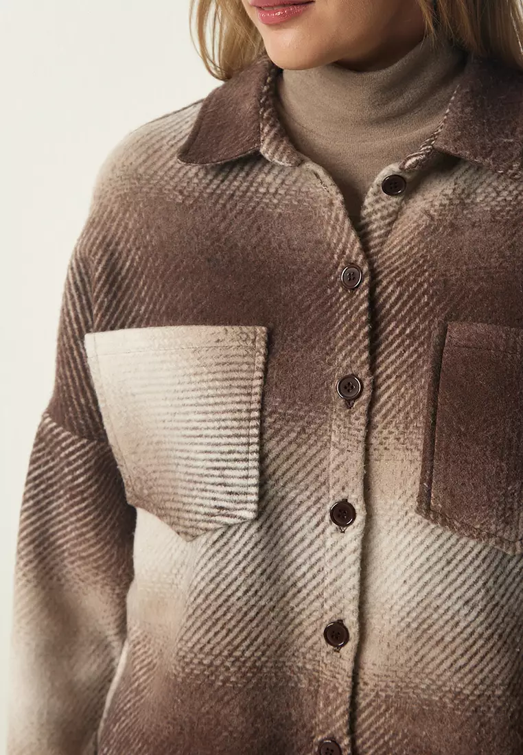 Lumberjack Oversize Stamped Shirt Jacket