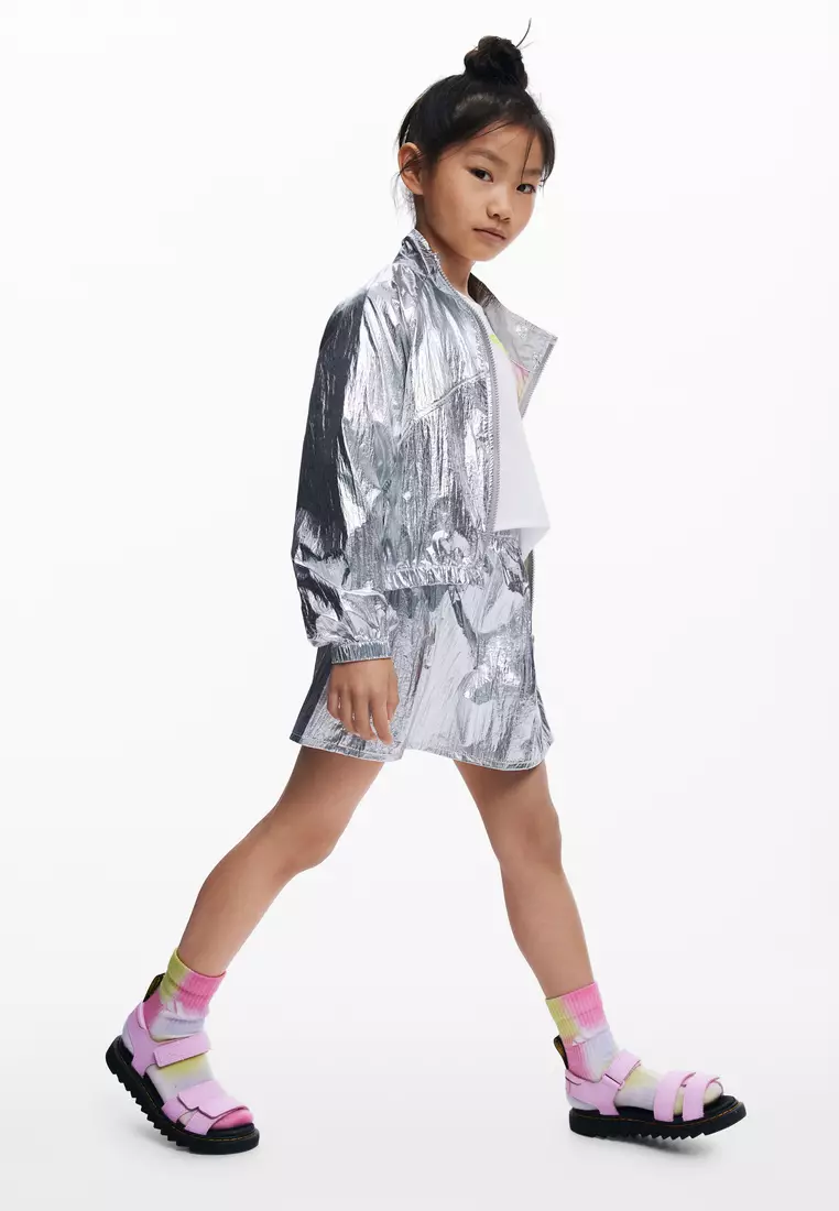 Reversible silver jacket