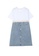A-IN GIRLS white and blue Fake Two Piece Panelled Dress FA51EAA0413ADCGS_4