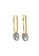 KARAT WORLD gold Karat World 18K HQZ  White And Yellow Gold Earrings GE-14092 BB034AC805DEA9GS_3
