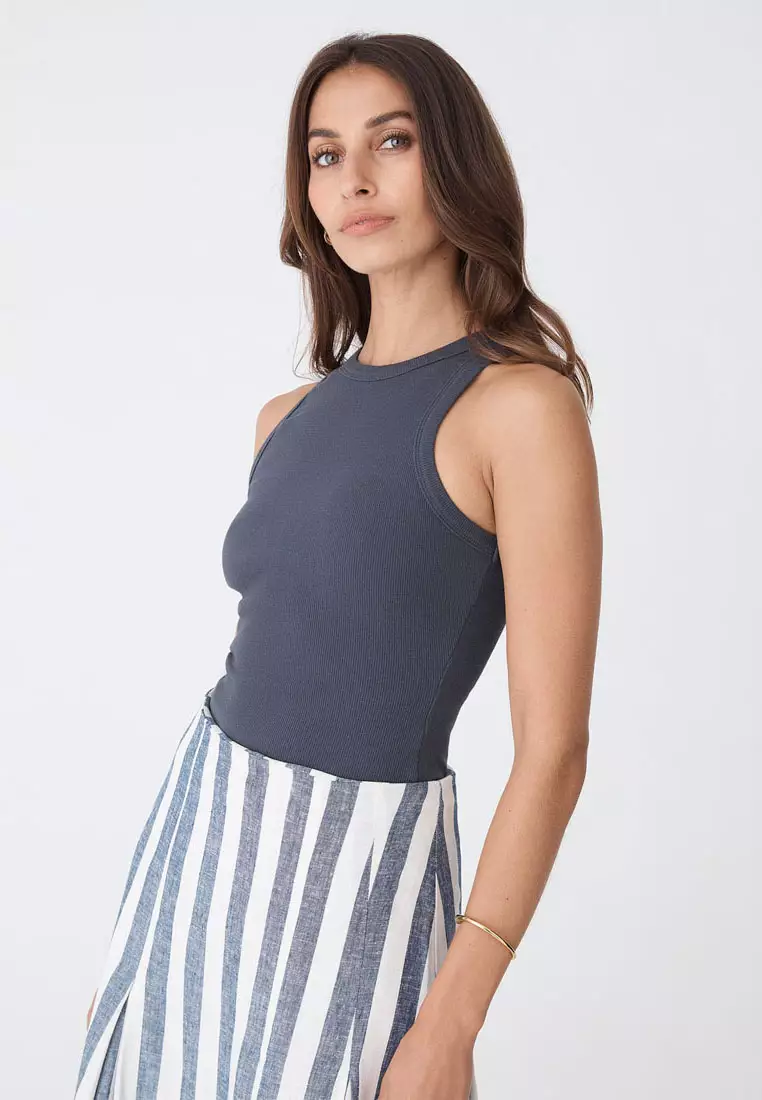Buy FORCAST Devon Cotton Blend Singlet 2026 Online | ZALORA