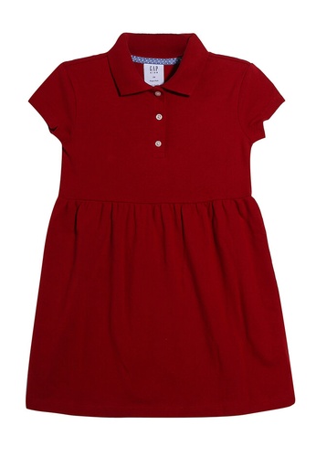 GAP red Uni Polo Dress BD547KA04FFBABGS_1