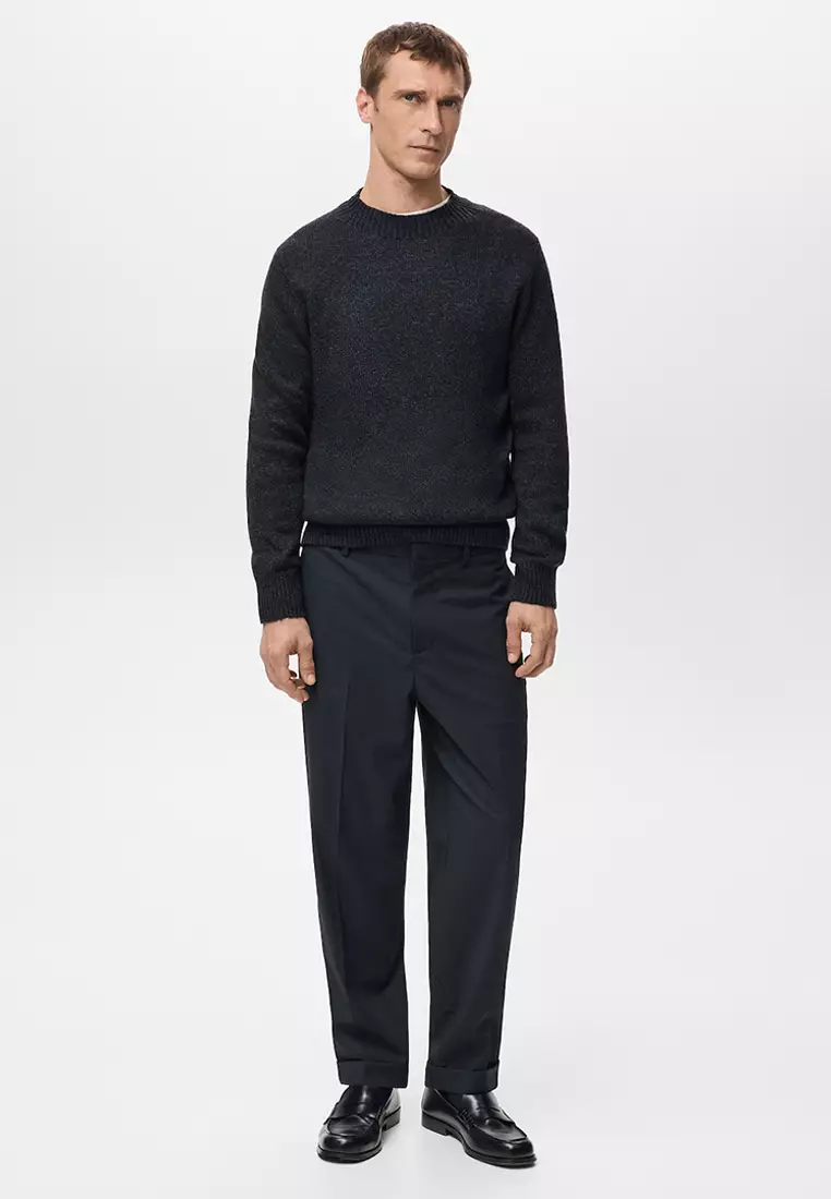 Structured Wool-Blend Knitted Sweater