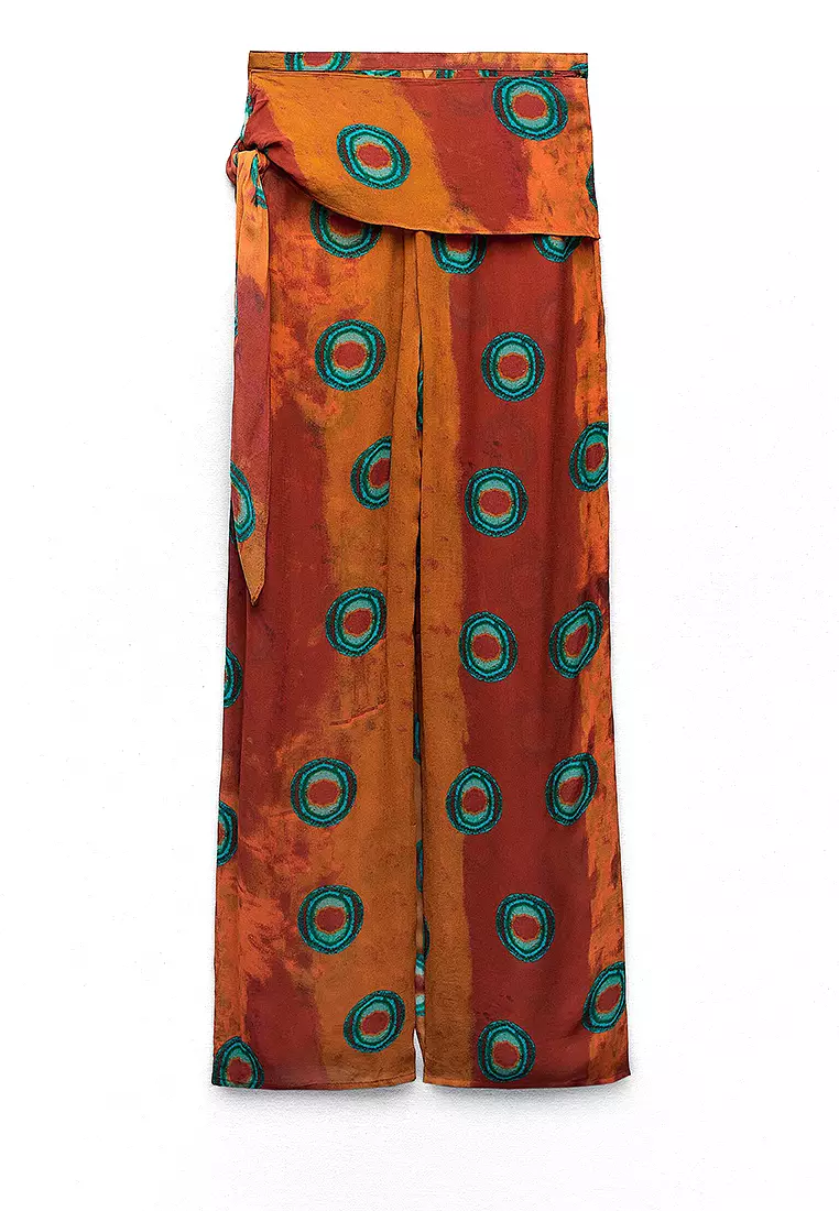 ZARA Printed Wrap Pants 2025 | Buy ZARA Online | ZALORA Hong Kong