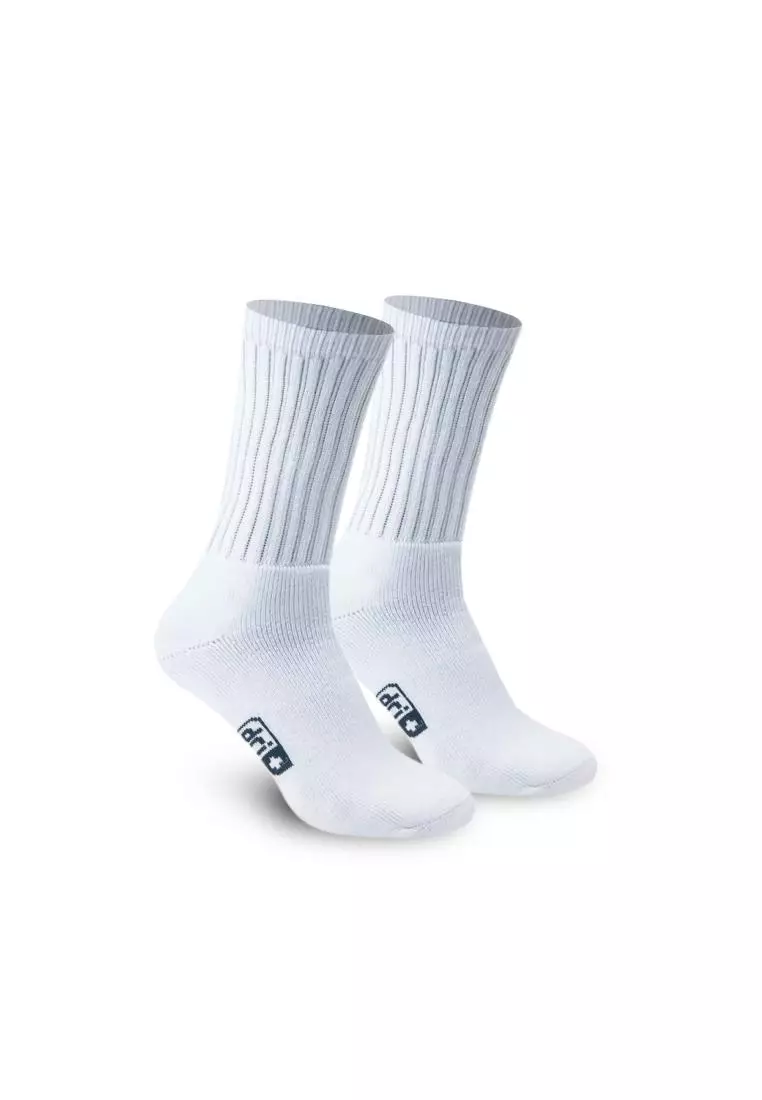 Dri Plus Men's Cotton Thick Sports Crew Length Socks 3 pairs in a pack DMSKG16