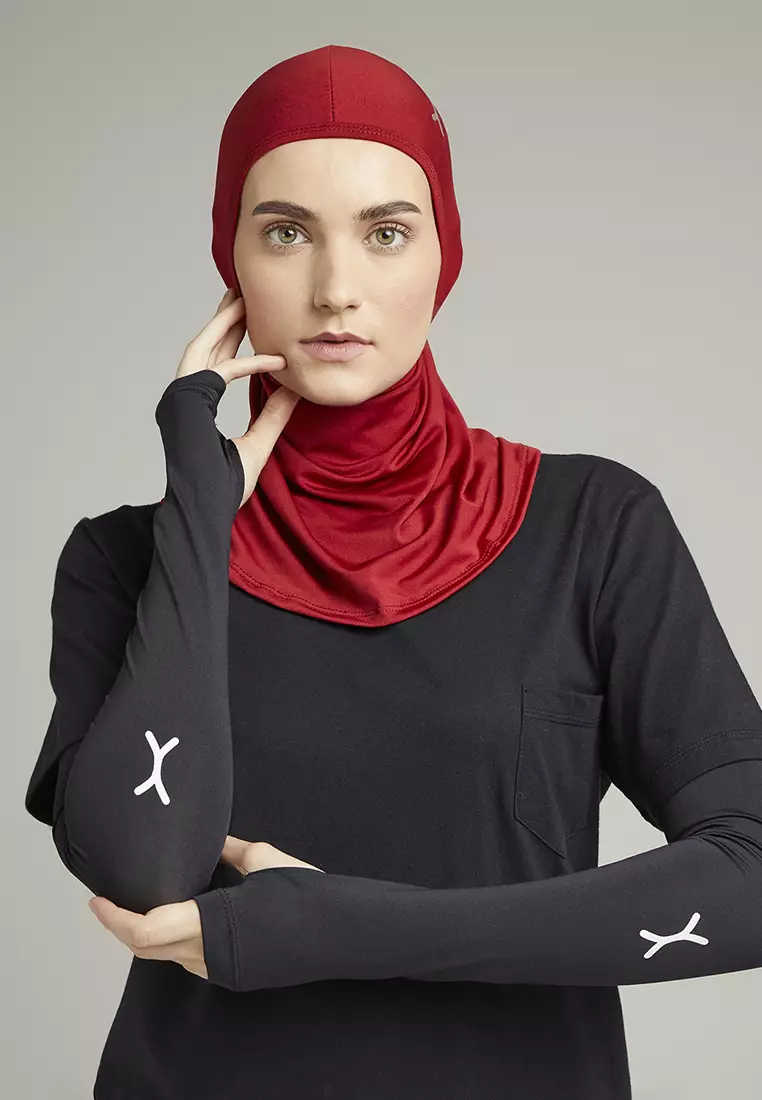 Jual Flexzone Flexzone Hijab Sport Instant Maroon Original 2023 Zalora Indonesia 7536