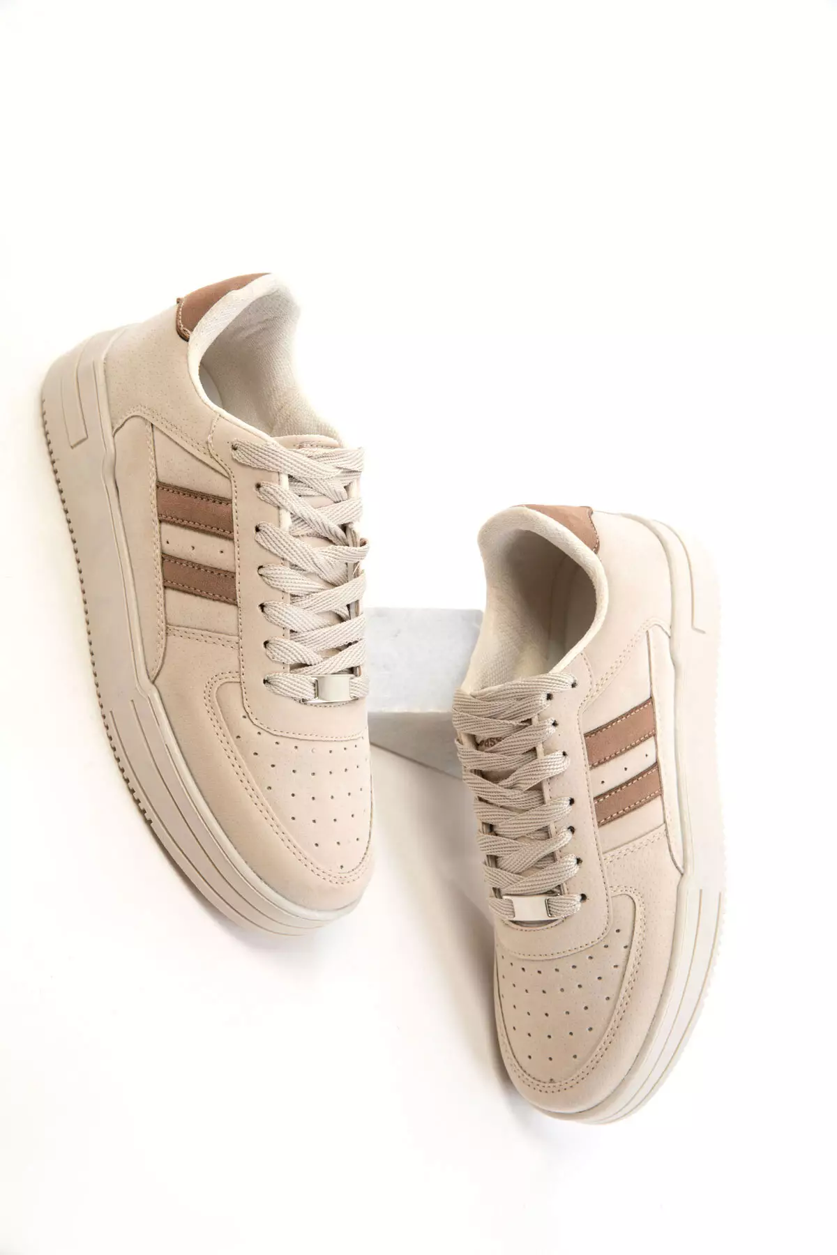 Beige-Brown Women's Sneaker 20677