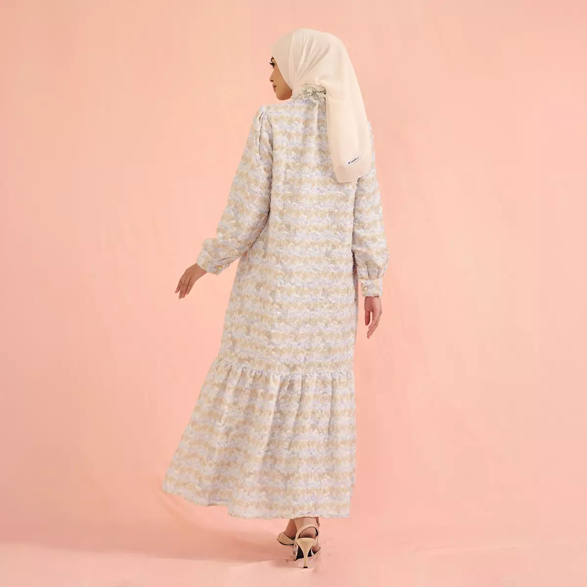 [Raya Collection] ZM Zaskia Mecca - Ruvina Light Grey - Gamis Wanita - Primadona Series Edisi Lilya Senja