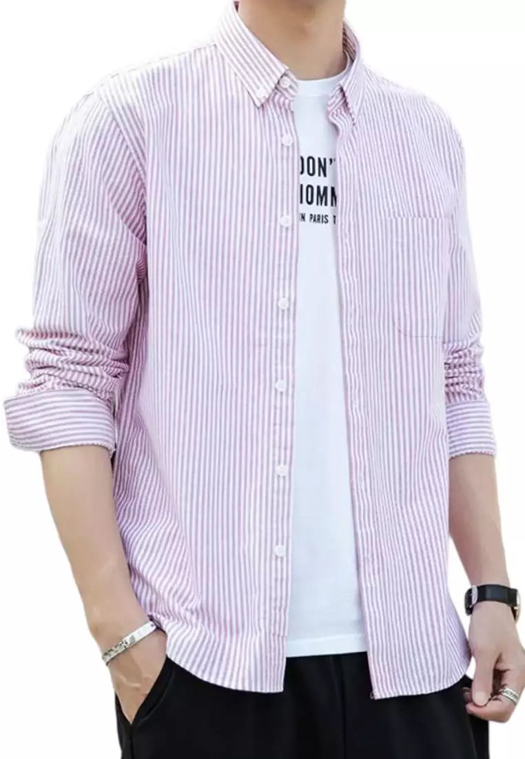 Twenty Eight Shoes Pure Cotton Stripe Long Sleeved Shirt C801