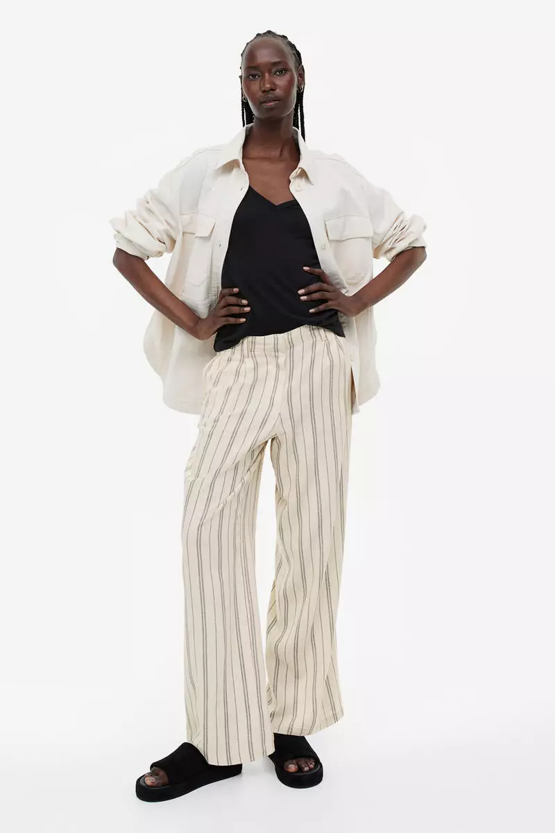 Buy H M Linen blend trousers 2024 Online ZALORA Philippines