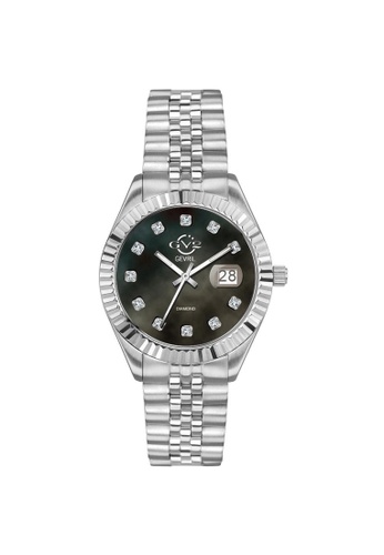 Gevril silver GV2 Naples 12407 Women's Swiss Quartz Stainless Steel Diamond Date Watch 17BC0AC4550725GS_1