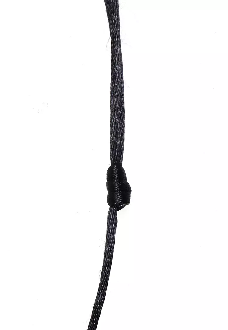 Ainsley Aksesoris Fashion Kalung Pria Wanita Necklace Liontin Charm Bulu Double Material Logam ORIGINAL - Silver