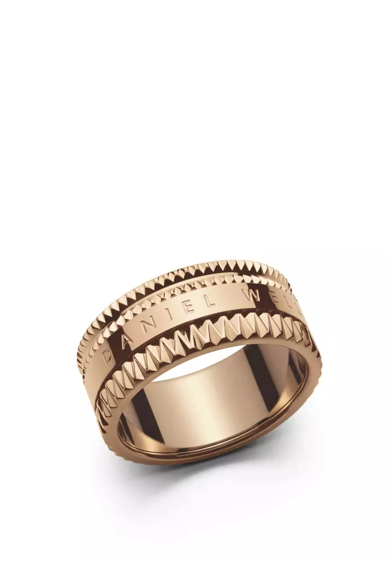 Elevation Ring Rose Gold 丹尼爾惠靈頓 - Unisex Ring - Couple Rings 情侣戒指 - 不鏽鋼 Stainless steel Enamel Ring for Women and Men