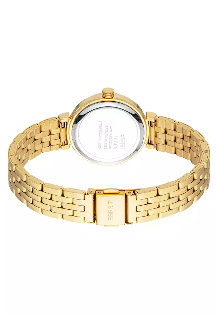 Esprit Leslie Gold Stainless Steel Analog Quartz Watch For Women ES1L506M0055