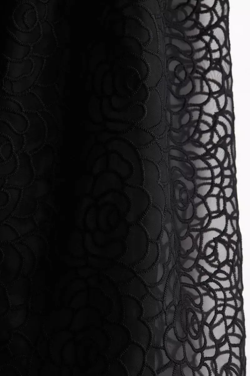 Embroidered halterneck dress