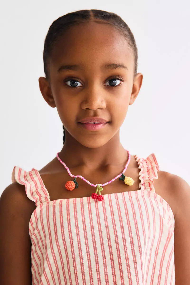 2-piece frill-trimmed cotton set