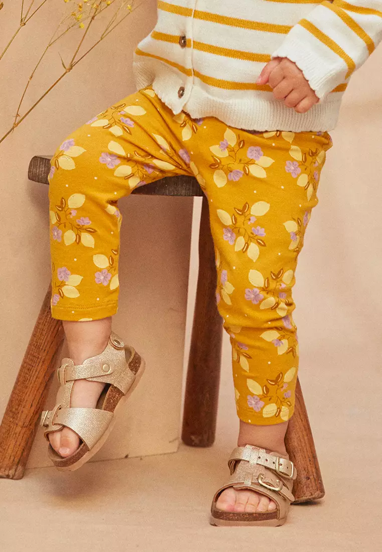 Yellow Printed Leggings
