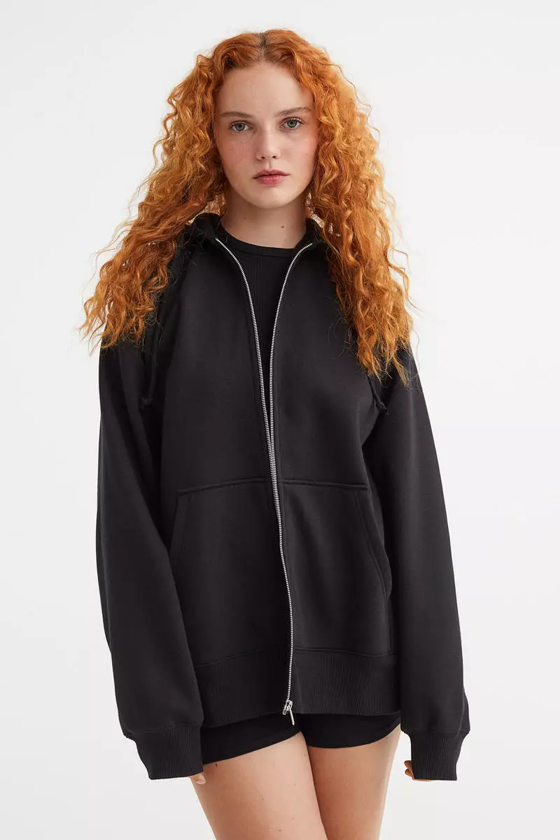 Buy H&M Oversized zip-through hoodie 2024 Online