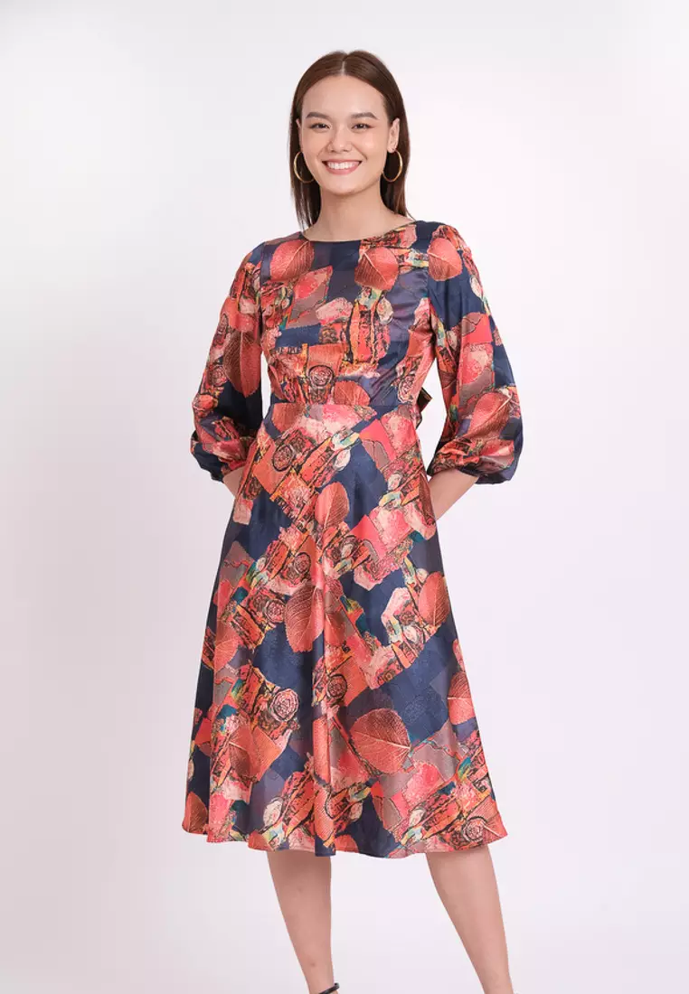 F2 - Fashion and Freedom Brighter Day Midi Silk Dress
