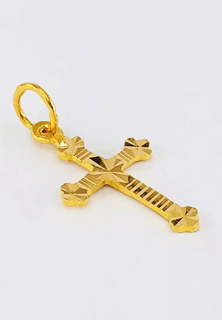 916 gold outlet cross pendant