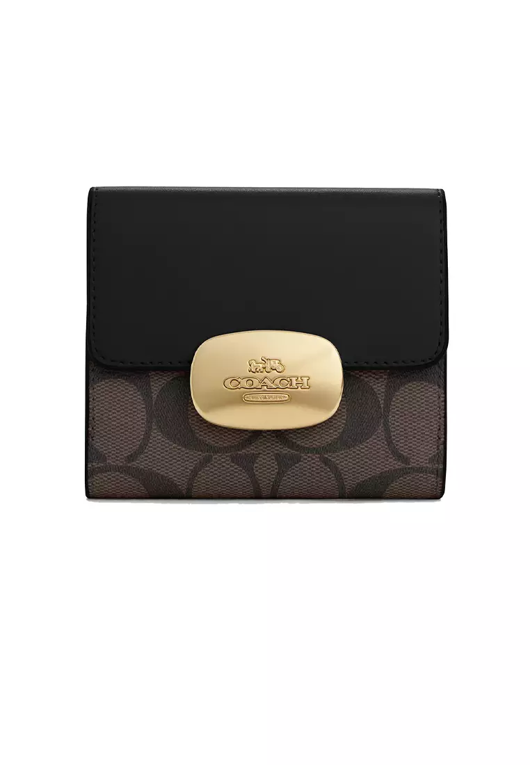 Coach small wallet signature canvas clearance