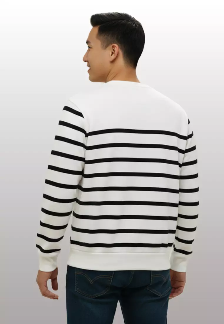 Ilmas Crew Neck Striped Pullover Sweater