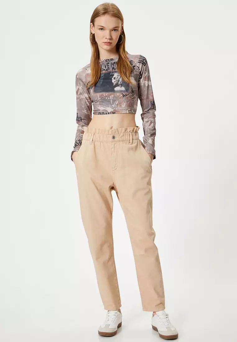 High Waist Baggy Denim Pants Cotton - Baggy Jeans