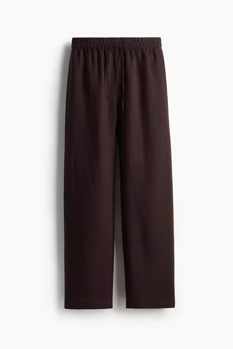 Linen-blend trousers