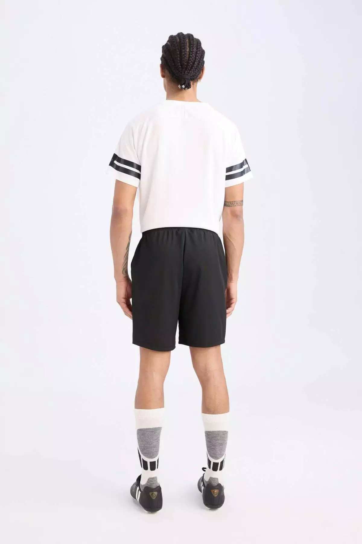 Defactofit Slim Fit Tight-Fitting Sportsman Short Leg Skuba Diver Fabric Shorts D0673Ax24Au