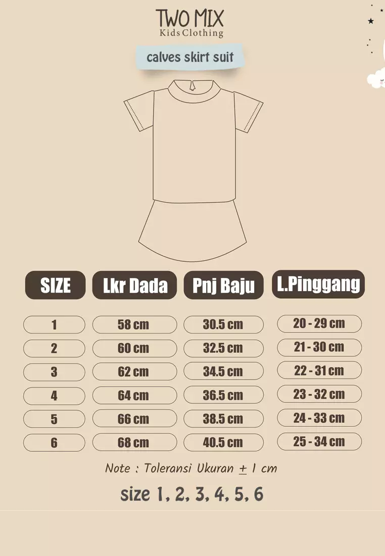 Two Mix - Setelan Anak Perempuan - Set Baju Anak Cewek Atasan Bawahan 1-6 tahun 4316