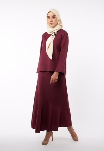 Buy EMILY Suit Maroon from Inhanna in Red at Zalora