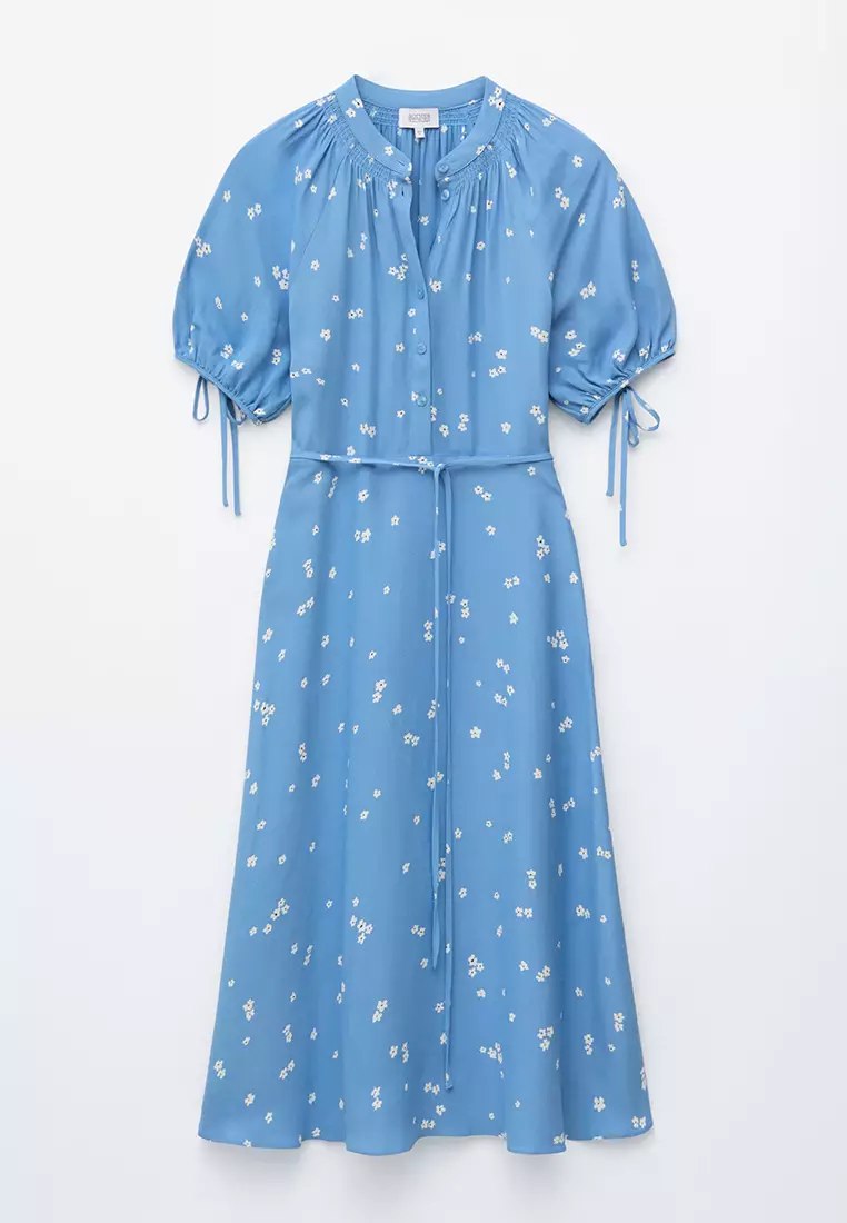 Tie-Waist Midi Dress