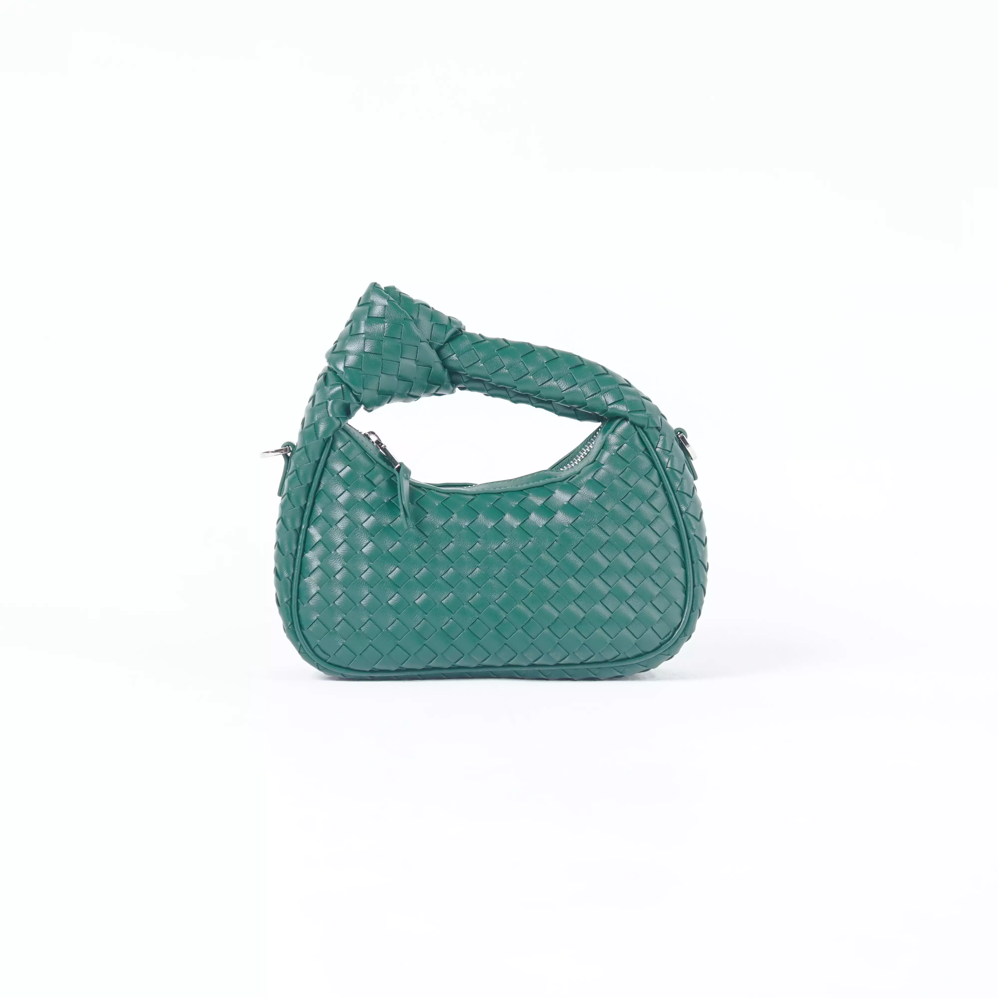 Tas CHRISTY NG LUCIANA WOVEN PATTERN EMERALD GREEN HOBO BAG WITH LS 100% ORIGINAL