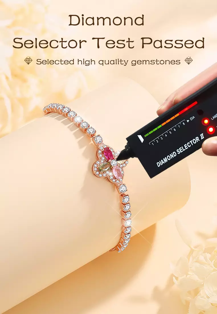 Gelang Wanita Titanium Anti Karat Perhiasan Fashion Elegan Bunga Perempuan Gelang Cewek