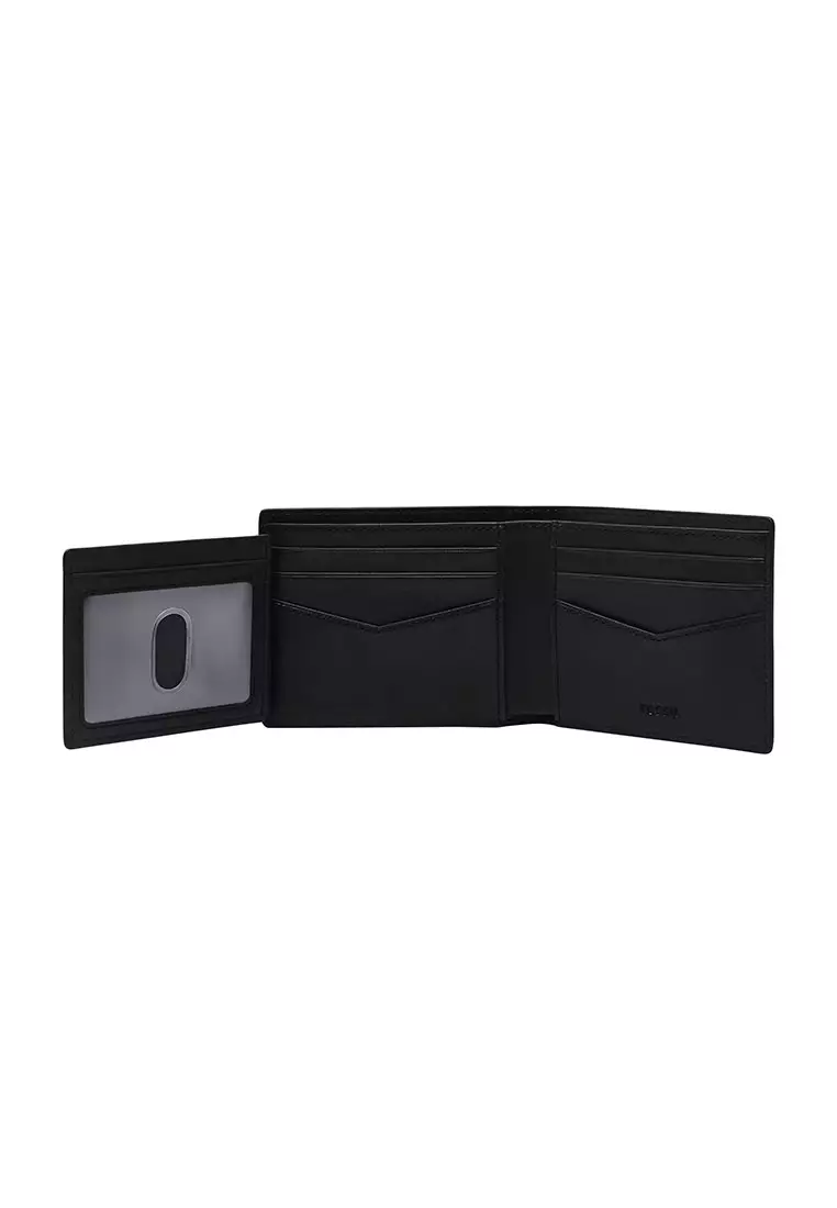 Fossil Men's Everett Leather Bifold with Flip ID Wallet, Black, (Model:  ML4397001)