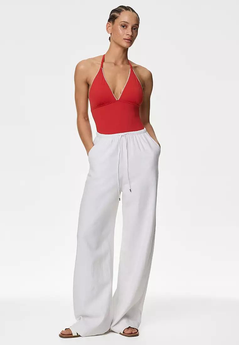 Halterneck Plunge Swimsuit