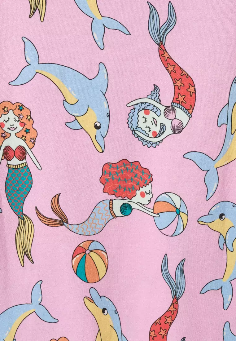 T-shirt with mermaid and dolphin