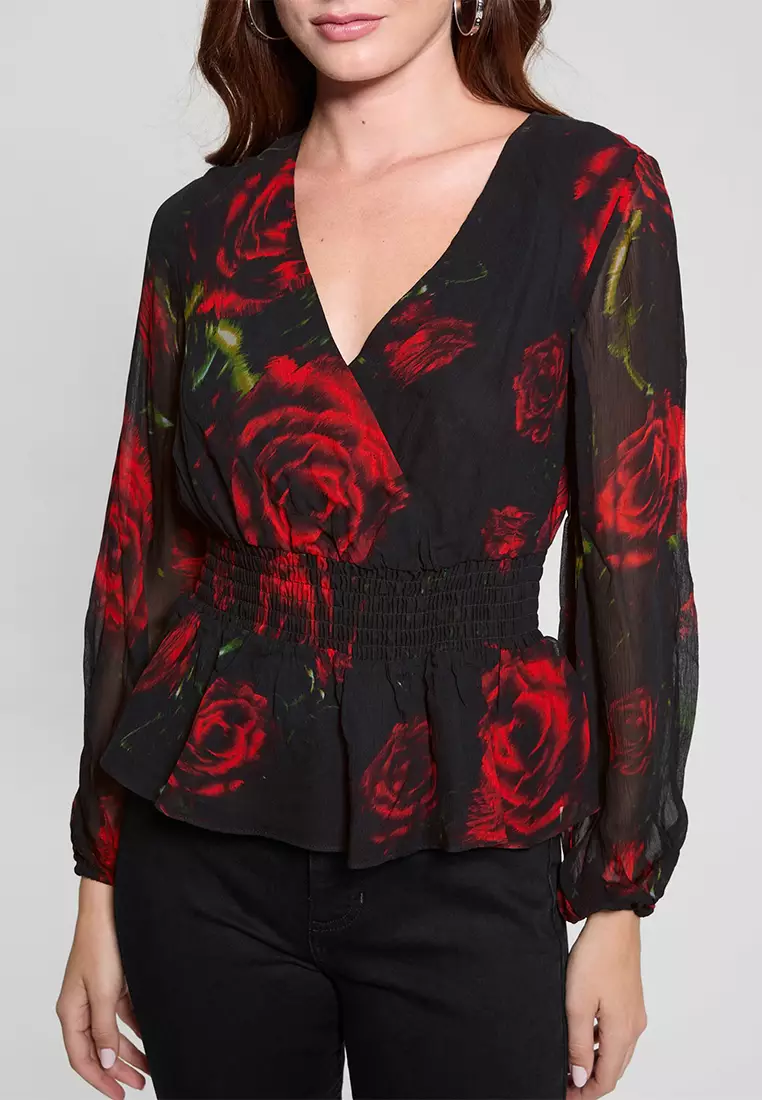 Mishka Printed Chiffon Top