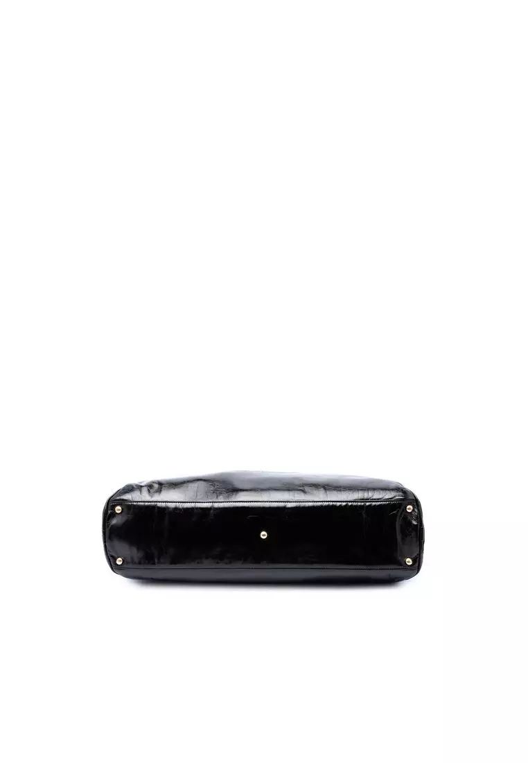 Pre-Loved Chanel Crinkled Patent Rodeo Drive Tote