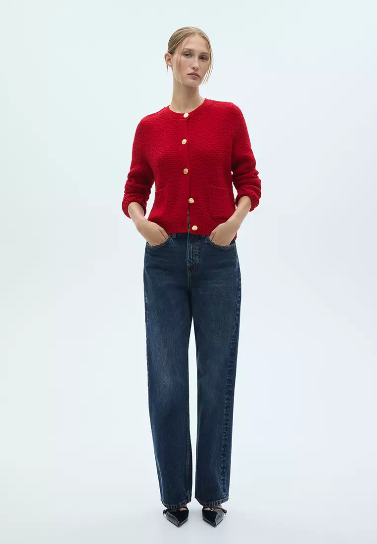 Mango red cardigan store