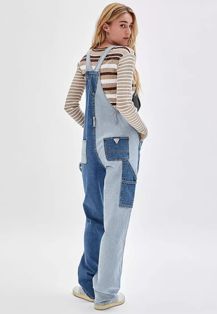 Guess cheap colorblock overalls