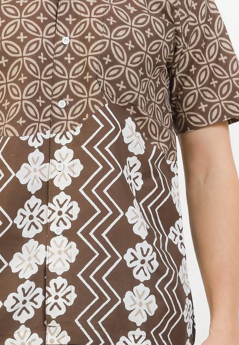 Belleza Kemeja Batik Premium Pria Casual Modern Lengan Pendek