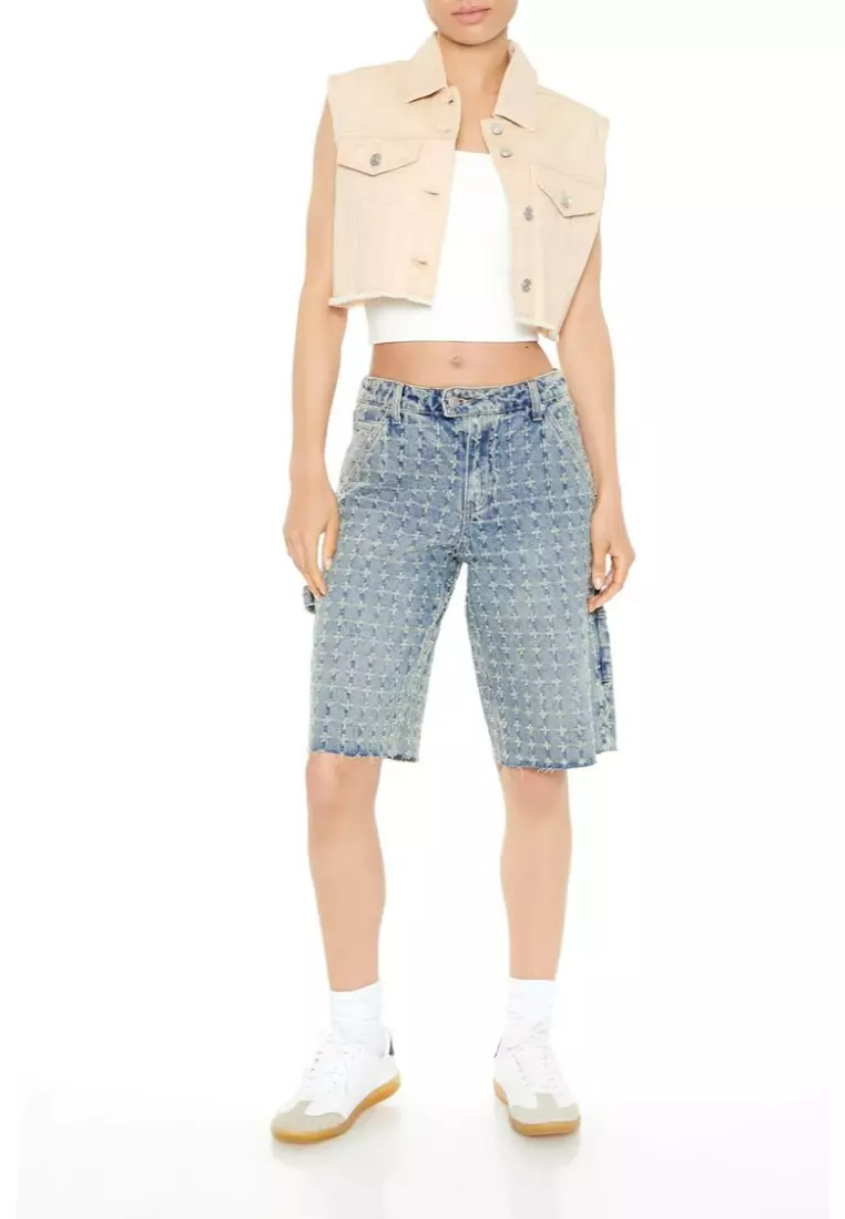 White denim vest forever 21 on sale
