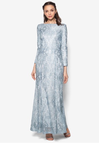 Metallic Lace Mermaid Dress, 服esprit地址飾, 洋裝