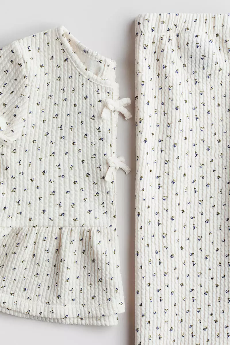 2-piece textured jersey set