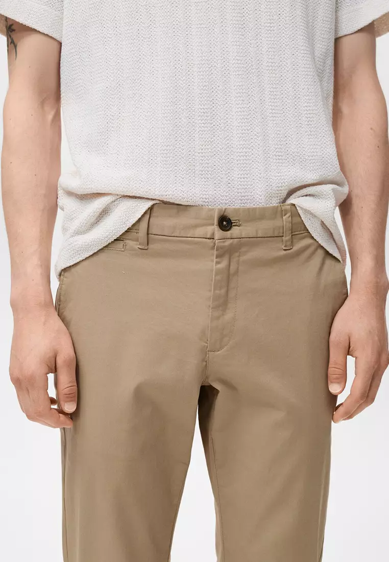 Prato Cropped Tapered Chino Trousers