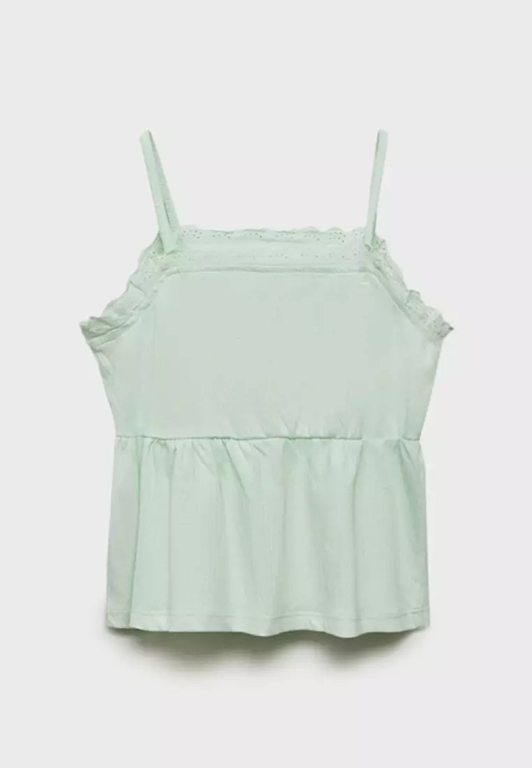 Top With Swiss Embroidery Detail